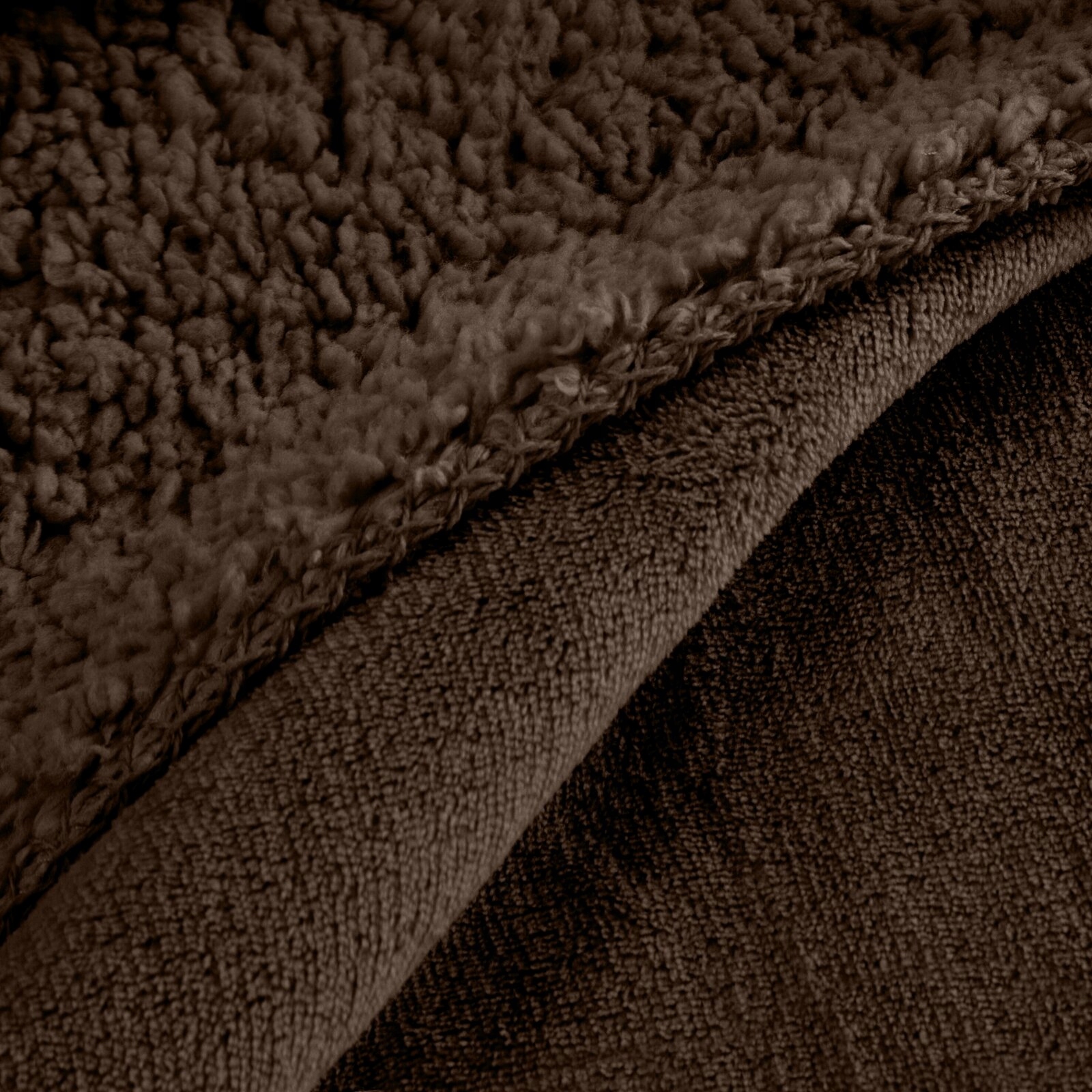 Koc narzuta dwustronny PREMIUM 150 x 200 cm ciemny brąz - obrazek 9