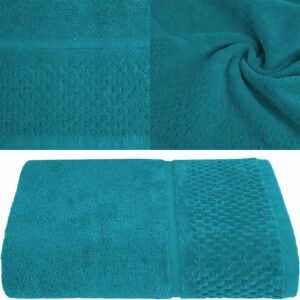RĘCZNIK Z NATURALNEJ BAWEŁNY 50X90 TURKUS