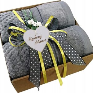 PREZENT DLA MAMY ZESTAW RĘCZNIKÓW 2 SZT W PUDEŁKU
