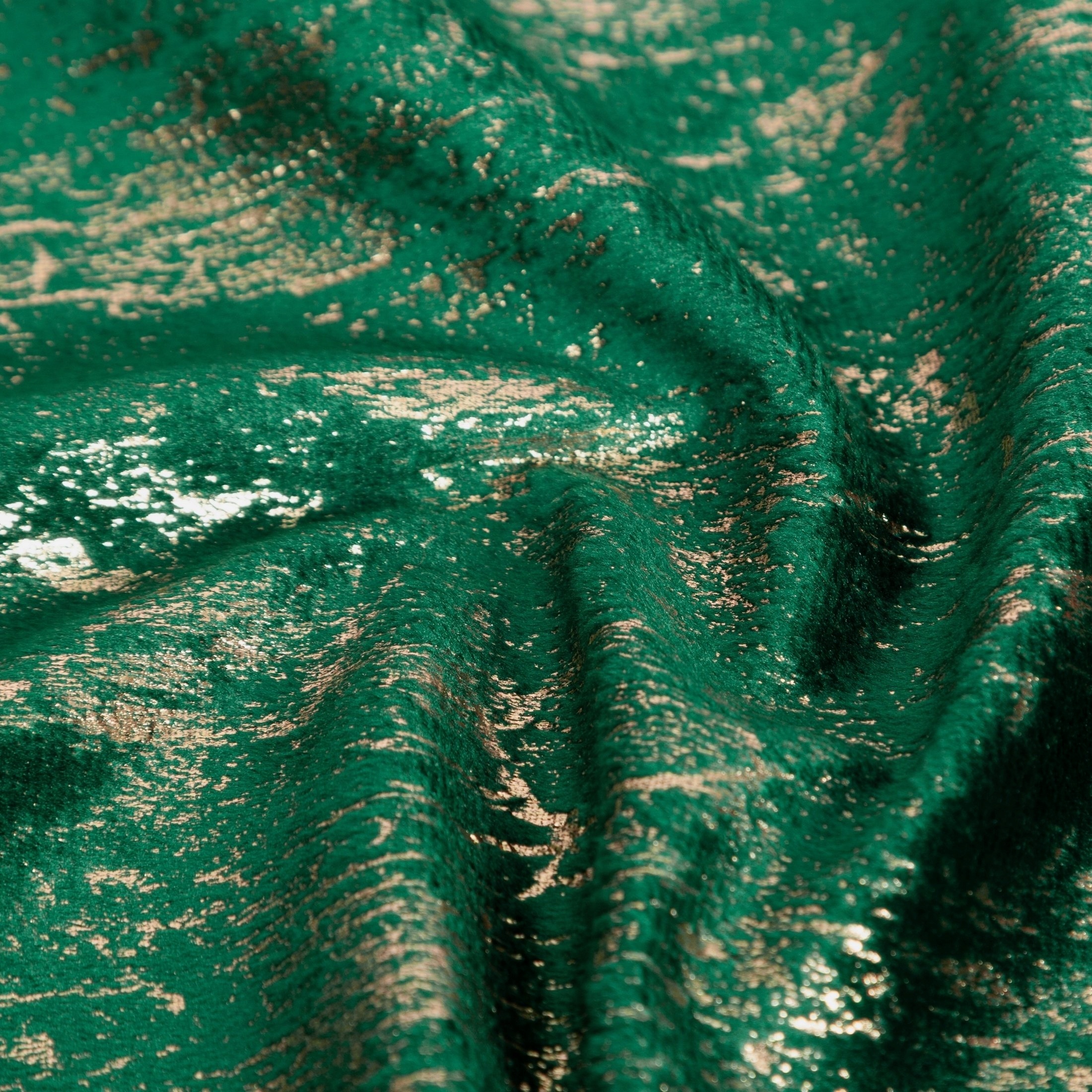 Zasłona 140X270 zielona welwetowa z nadrukiem taśma - obrazek 13