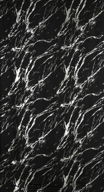 Zasłona 140X250 czarna lekka z srebrnym nadrukiem przelotka - obrazek 8