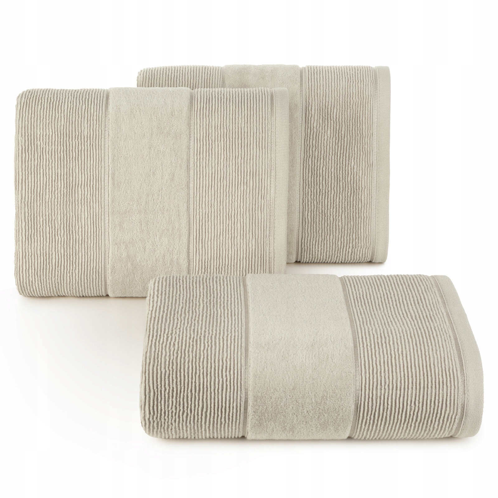 Ręcznik kąpielowy 30x50cm 500 gsm bawełna miękki chłonny beżowy - obrazek 14