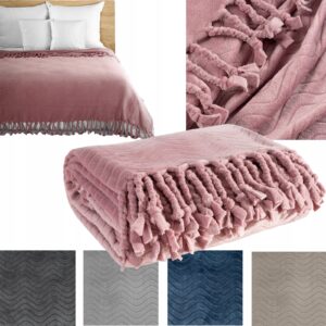 MIĘCIUTKI KOC NARZUTA PLED 150 X 200 CM KOLORY