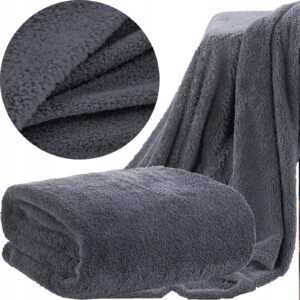 Mięciutki koc narzuta 170x210 stal