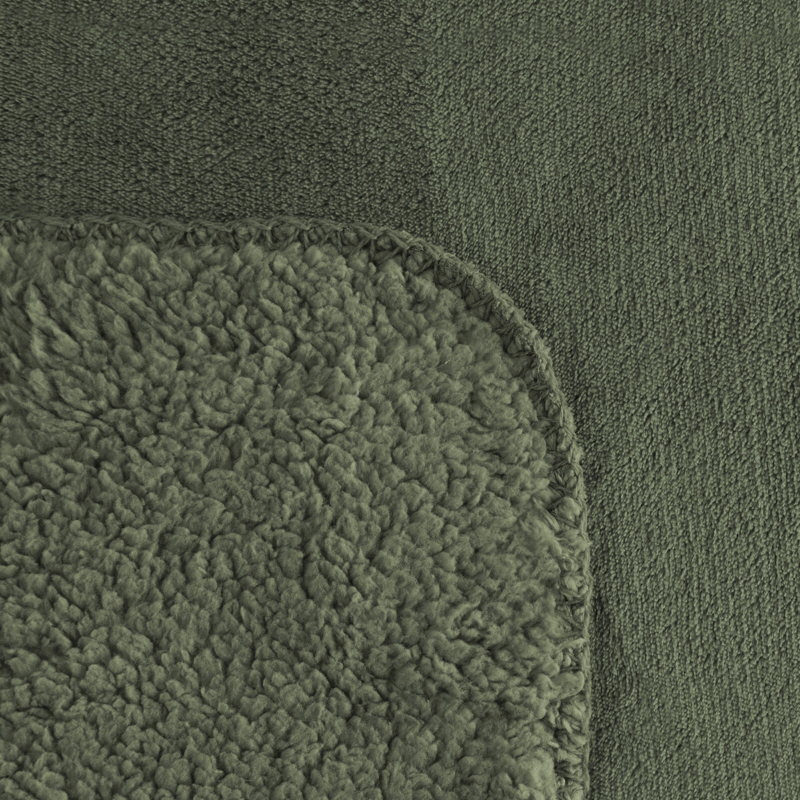 Koc narzuta dwustronny PREMIUM 170 x 210 cm oliwka - obrazek 7