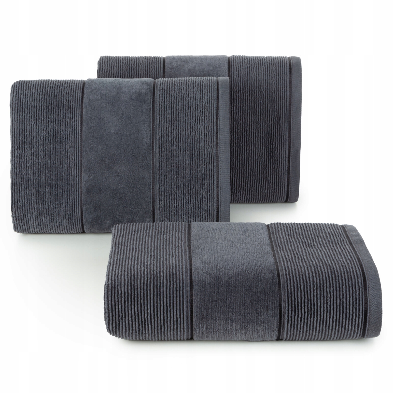 Ręcznik kąpielowy 30x50cm 500 gsm bawełna miękki chłonny stalowy - obrazek 8