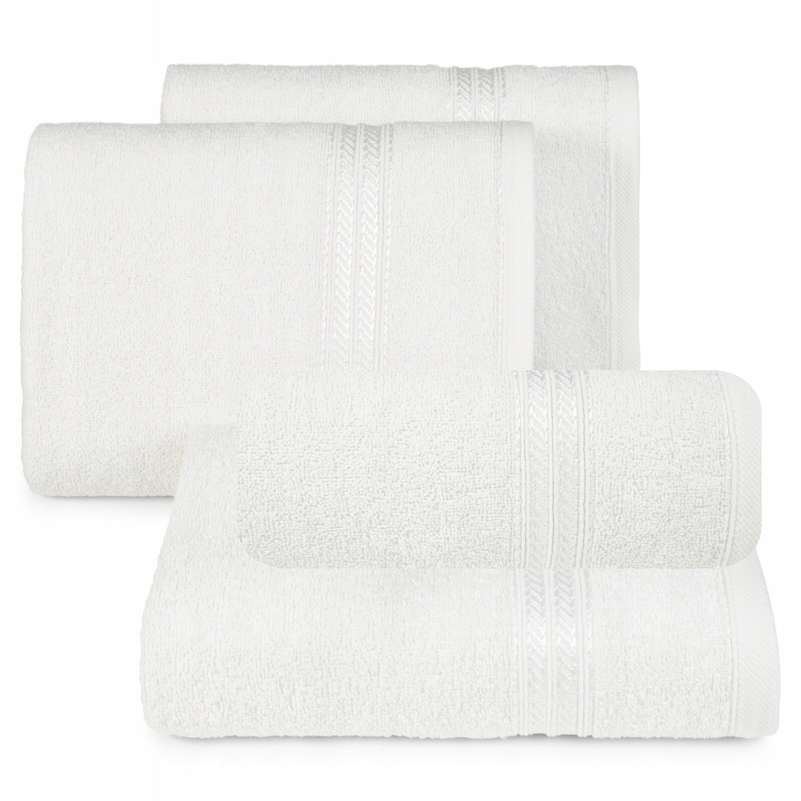 Ręcznik 2 x 50x90cm + 2 x 70x140cm 450g bawełna komplet biały - obrazek 5