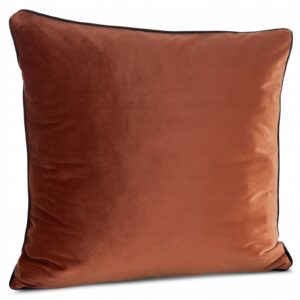 Poszewka dekoracyjna 45X45 ceglana z wypustką welwetowa