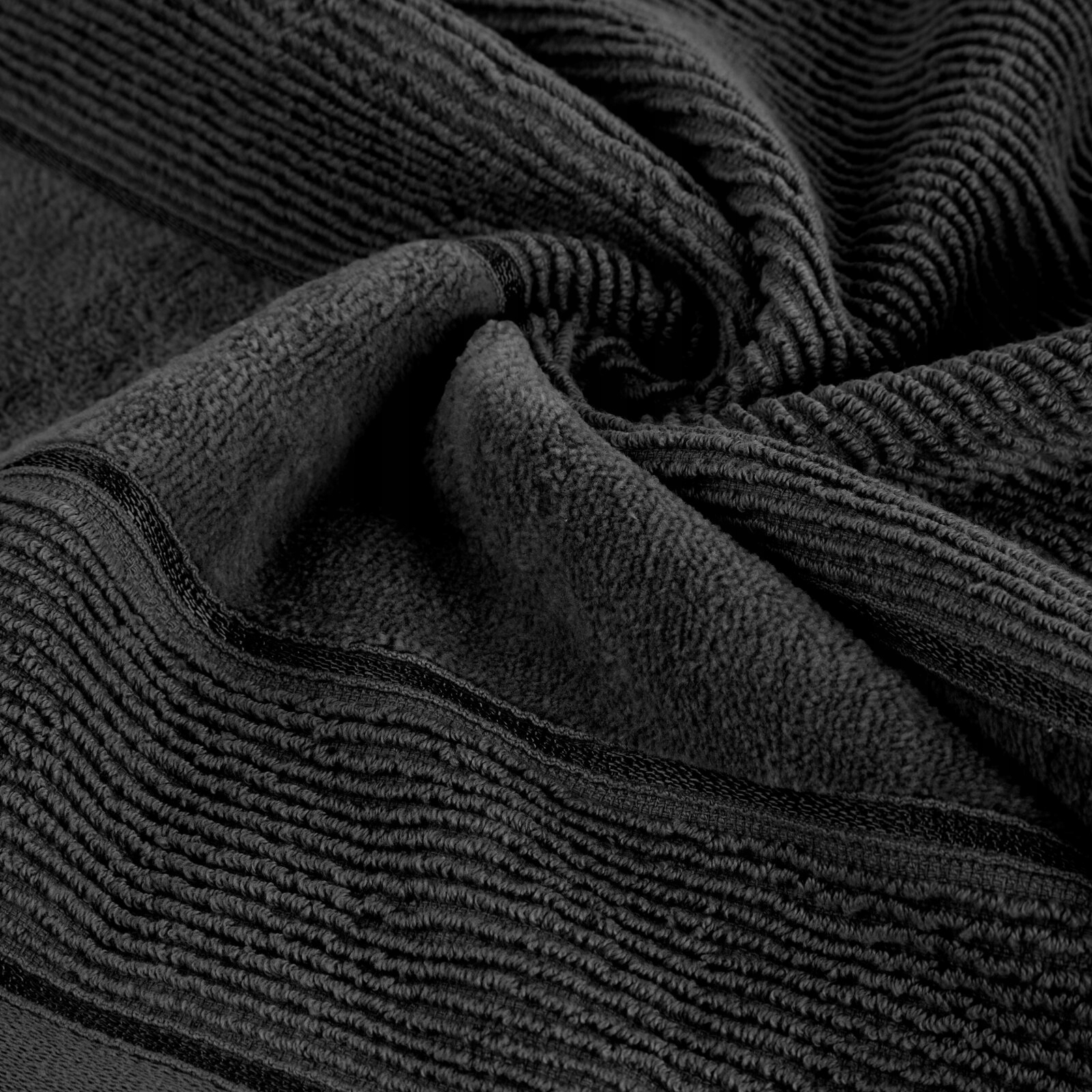 Ręcznik kąpielowy 70x140cm 500 gsm bawełna miękki chłonny czarny - obrazek 11