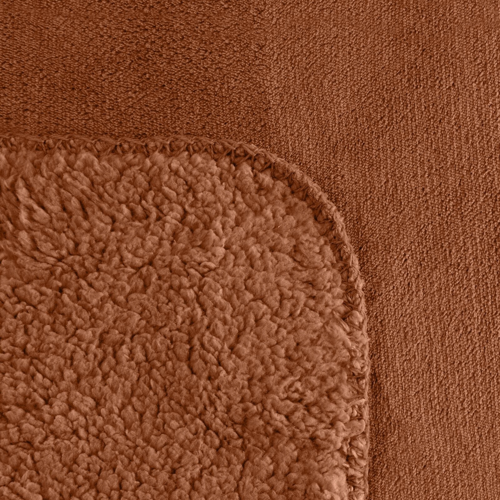 Koc narzuta dwustronny PREMIUM 170 x 210 cm ceglany - obrazek 7