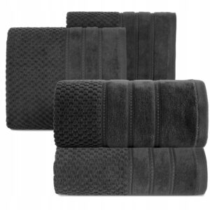 Ręcznik 2 x 50x90cm + 2 x 70x140cm 500g bawełna komplet czarny