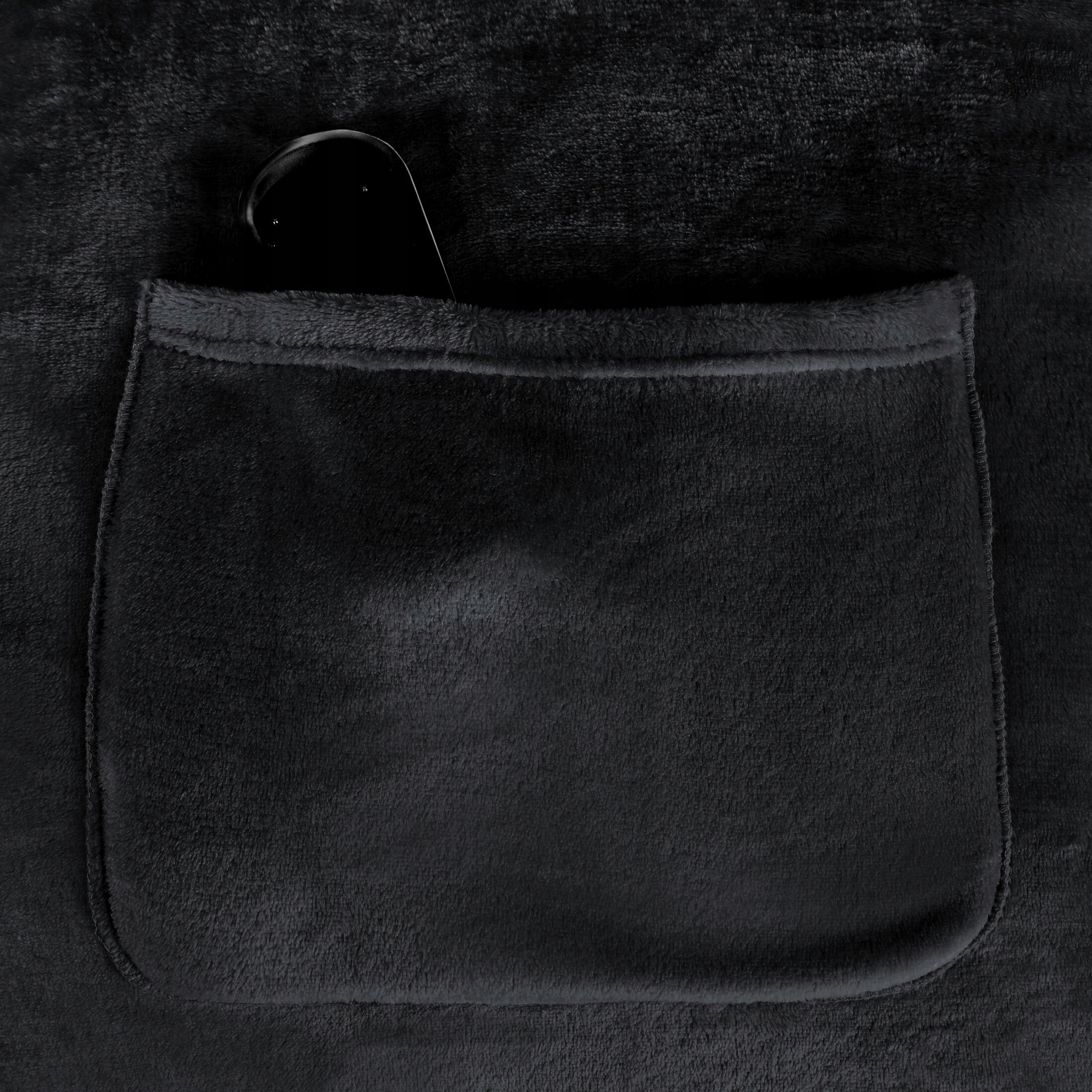 Mięciutki Koc Z Rękawami 150x180 czarny Na Prezent - obrazek 8