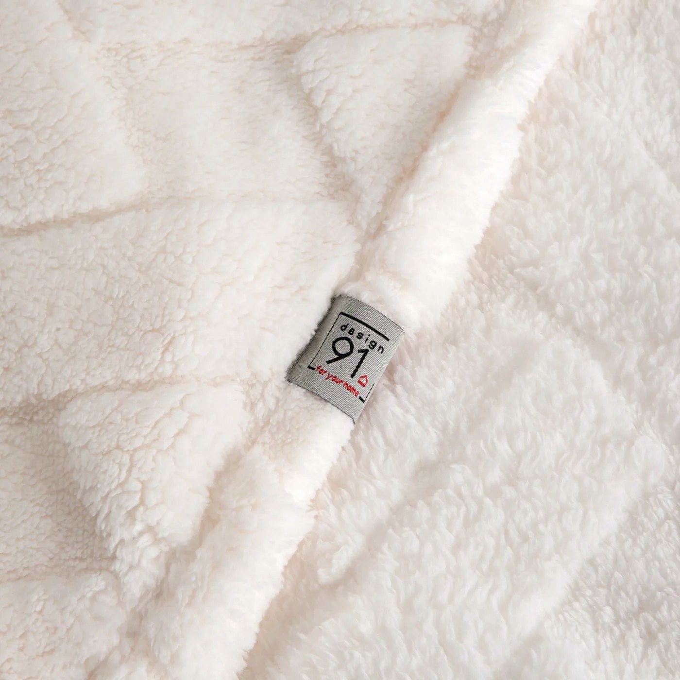 Koc narzuta 150x200 Caro krem gruby puszysty - obrazek 16