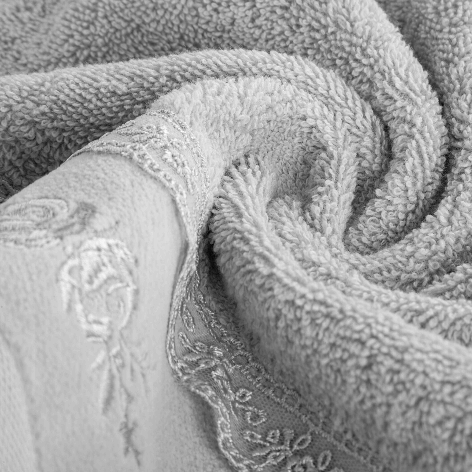 Piękny mięciutki ręcznik kąpielowy bawełna 30x50 srebrny prezent - obrazek 11