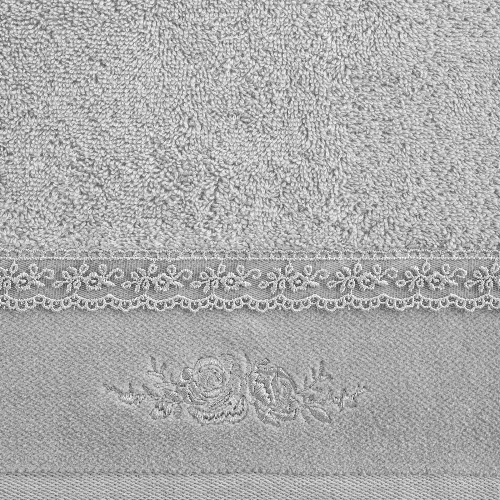 Piękny mięciutki ręcznik kąpielowy bawełna 30x50 srebrny prezent - obrazek 9