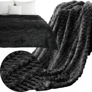 Koc narzuta 200 cm x 220 cm bardzo miękki w dotyku z efektem 3d