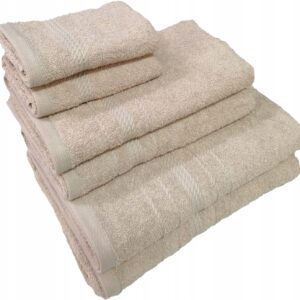 Ręcznik 2 x 30x50 + 2 x 50x90 + 2 x 70x140 450g komplet beżowy