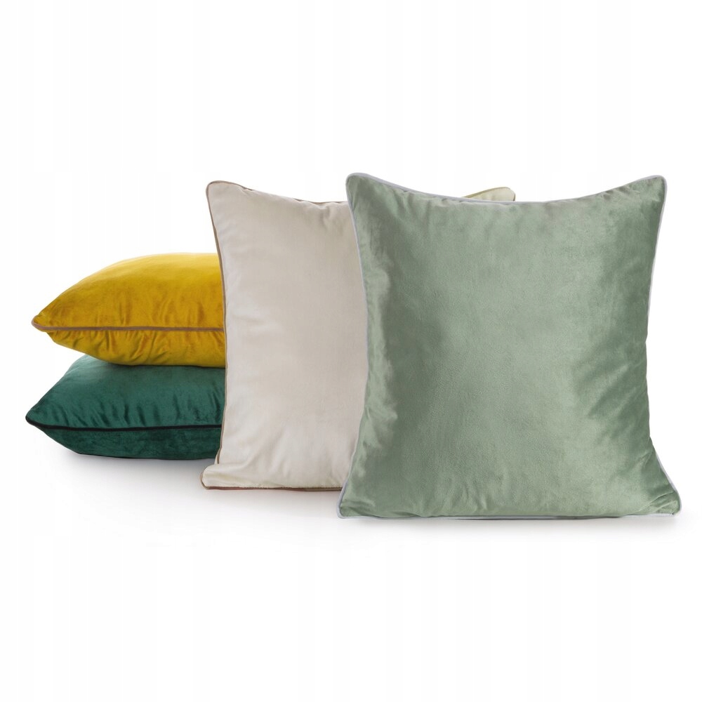 Poszewka dekoracyjna 45X45 czerwona z wypustką welwetowa - obrazek 8