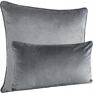 Zestaw Poszewka 45X45 + poduszka z wypełnieniem 30x50 grafit welwet