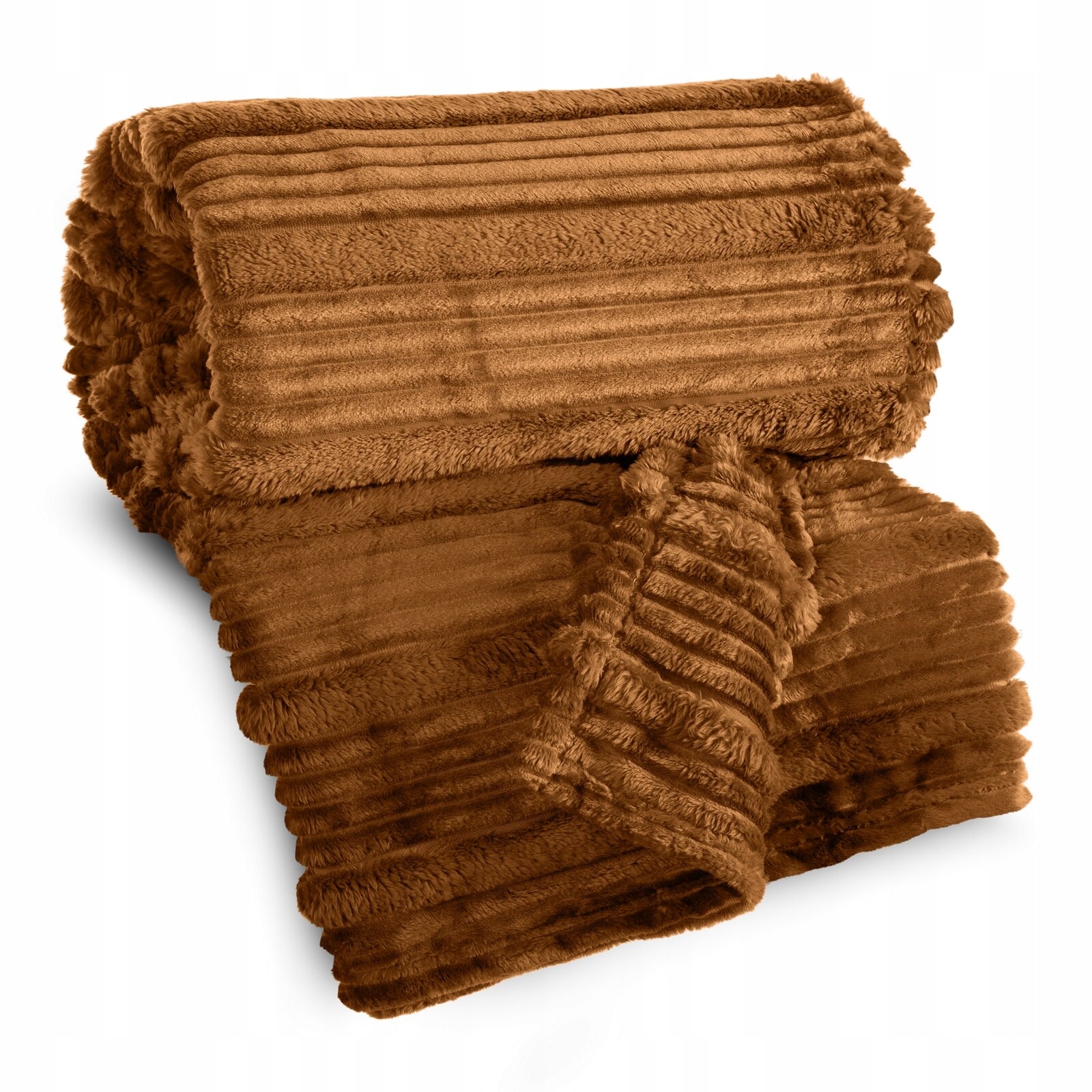 Narzuta koc gruby mięciutki 200 cm x 220 cm miód - obrazek 8