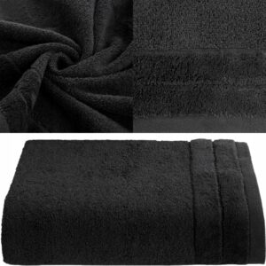 RĘCZNIK Z NATURALNEJ BAWEŁNY 70X140 CZARNY