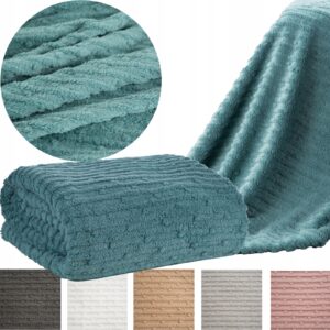 Mieciutki koc narzuta na fotel kanapę 70 cm x 160 cm KOLORY