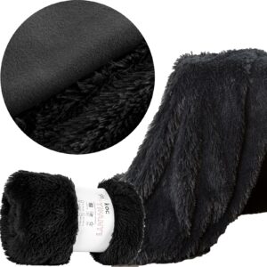 Koc narzuta włochacz 70 cm x 160 czarny