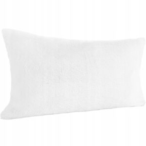 Futrzana poszewka dekoracyjna 30 x 50cm biały