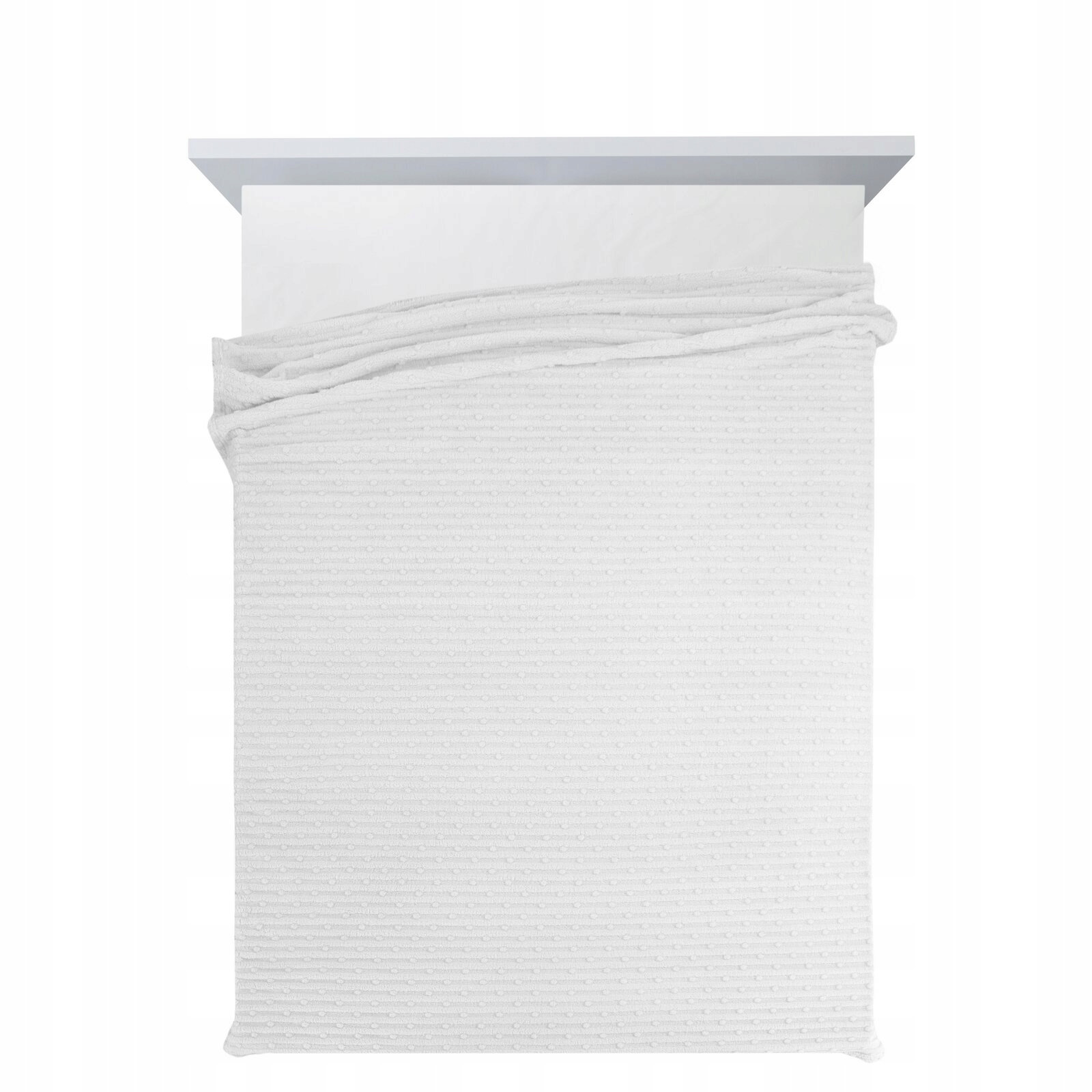 Mięciutki koc narzuta 170 cm x 210 cm BIAŁY - obrazek 12