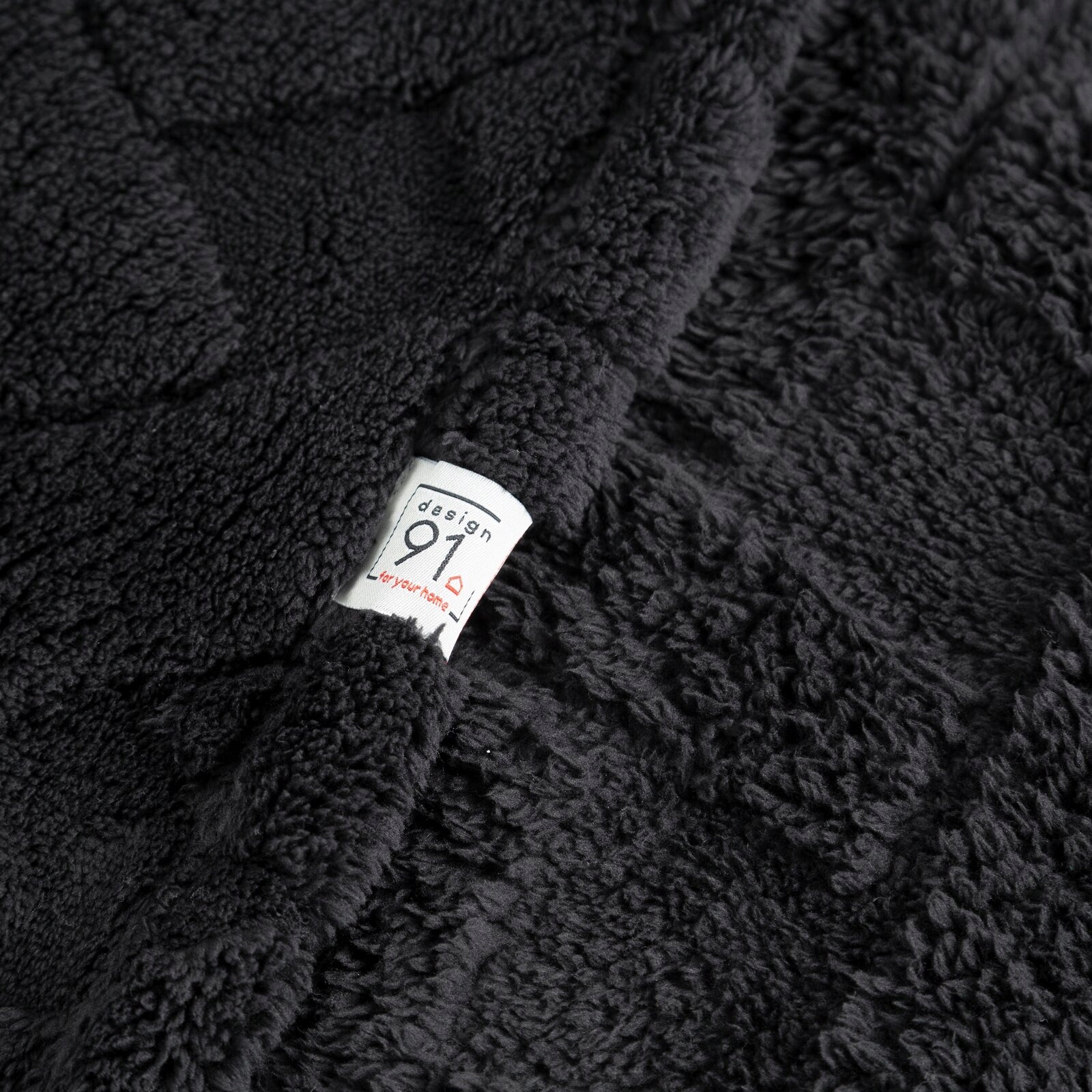 Koc narzuta 70x160 Caro czarny gruby mięciutki puszysty - obrazek 16