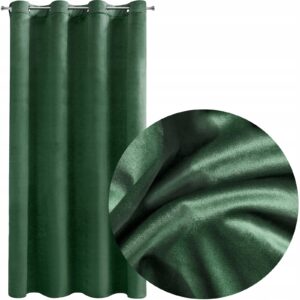 Nowoczesna zasłona welwetowa w przelotkę 140x250 c.zielony