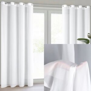 Firana gotowa biała 140x250 przelotka szyfon bez prasowania