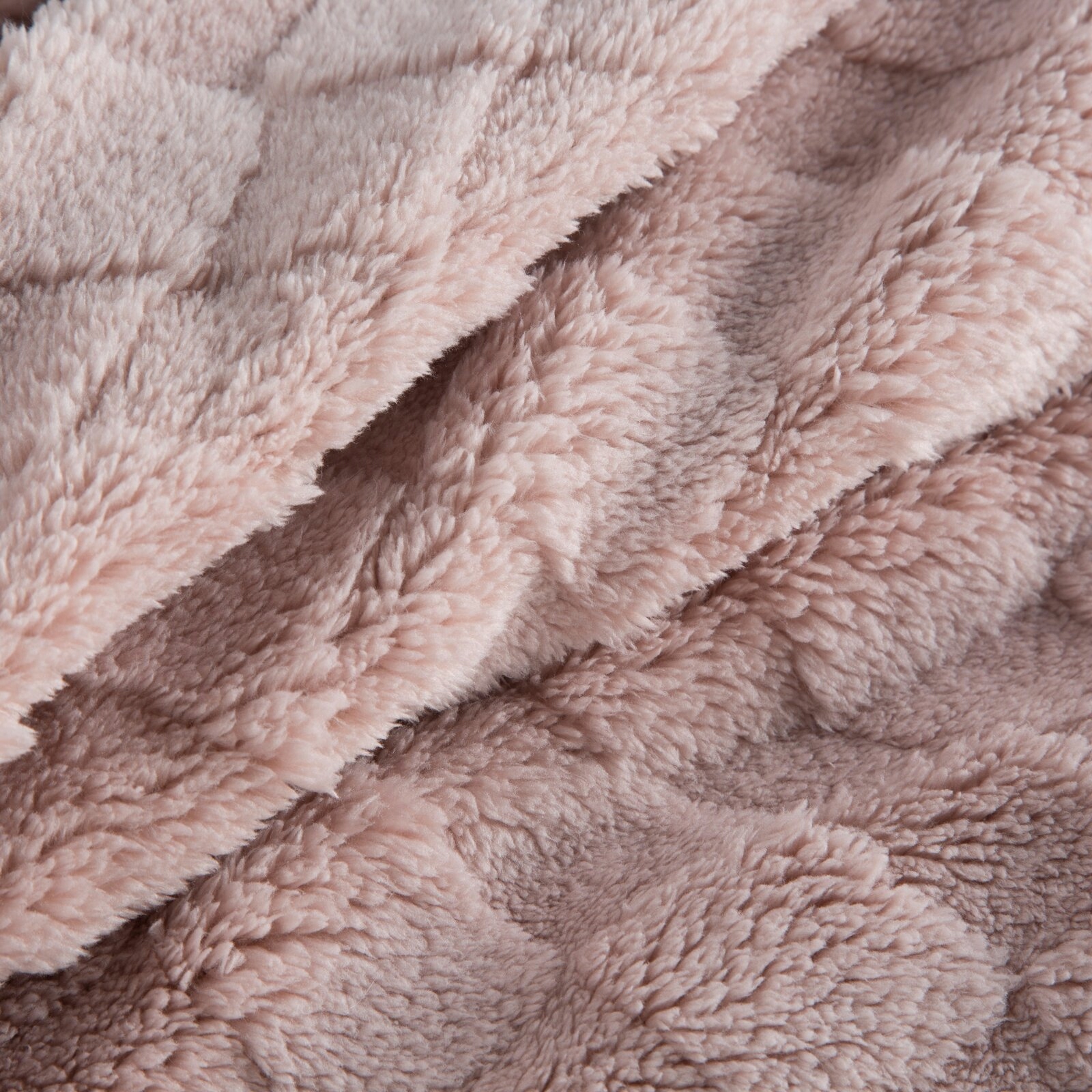 Koc narzuta 70x160 gruby mięciutki puszysty puder - obrazek 8