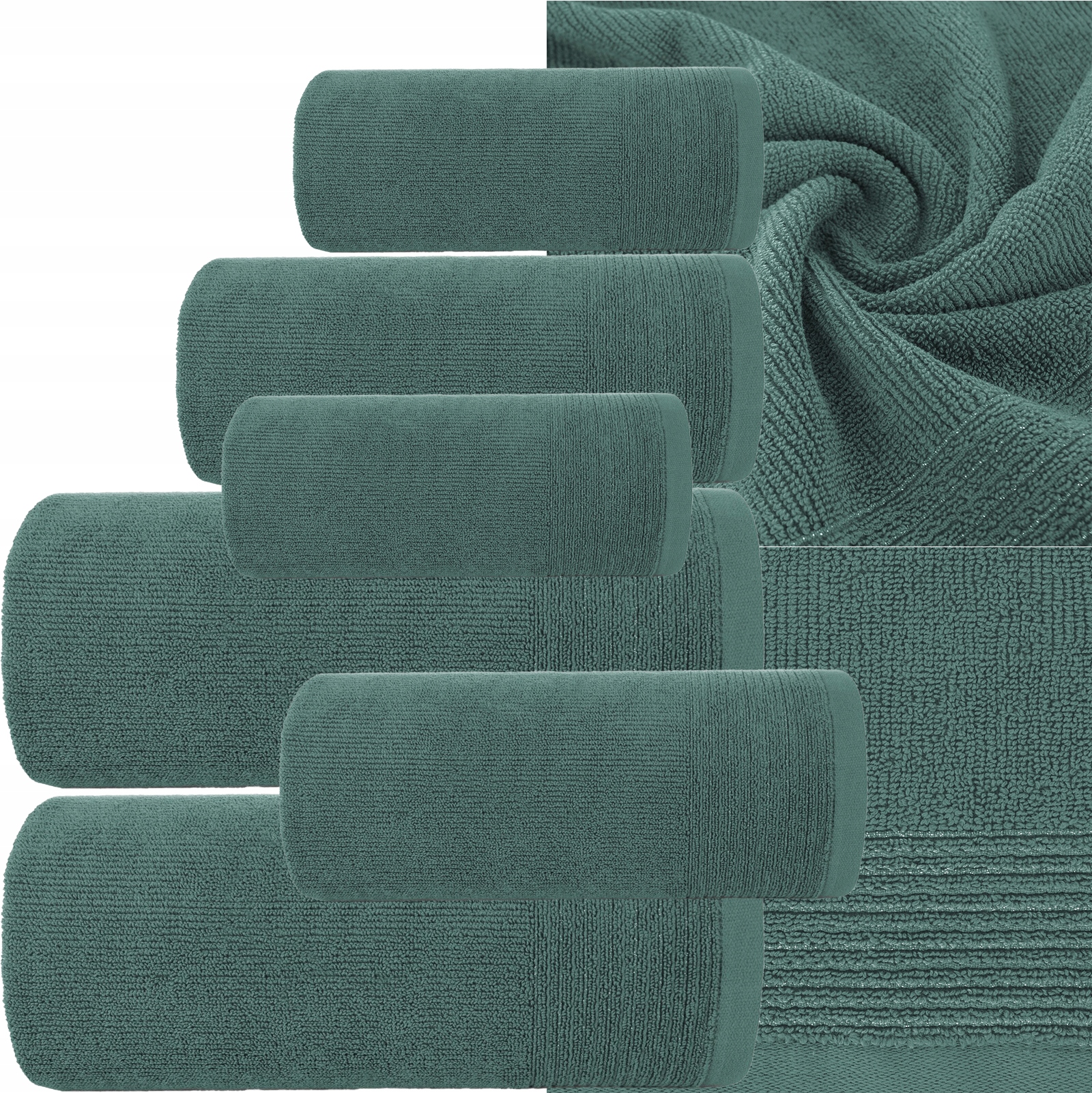 Zestaw ręczniki 2 x 30x50cm + 2 x 50x90cm + 2 x 70x140cm 500g KOLORY - obrazek 8