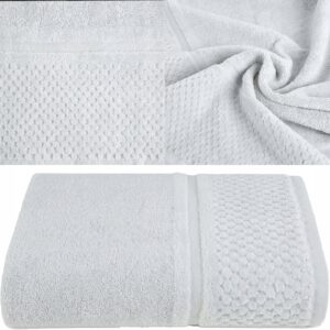 RĘCZNIK Z NATURALNEJ BAWEŁNY 50X90 SREBRNY