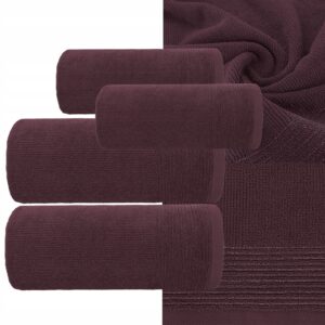 Ręcznik 2 x 50x90cm + 2 x 70x140cm 500g bawełna zestaw burgund