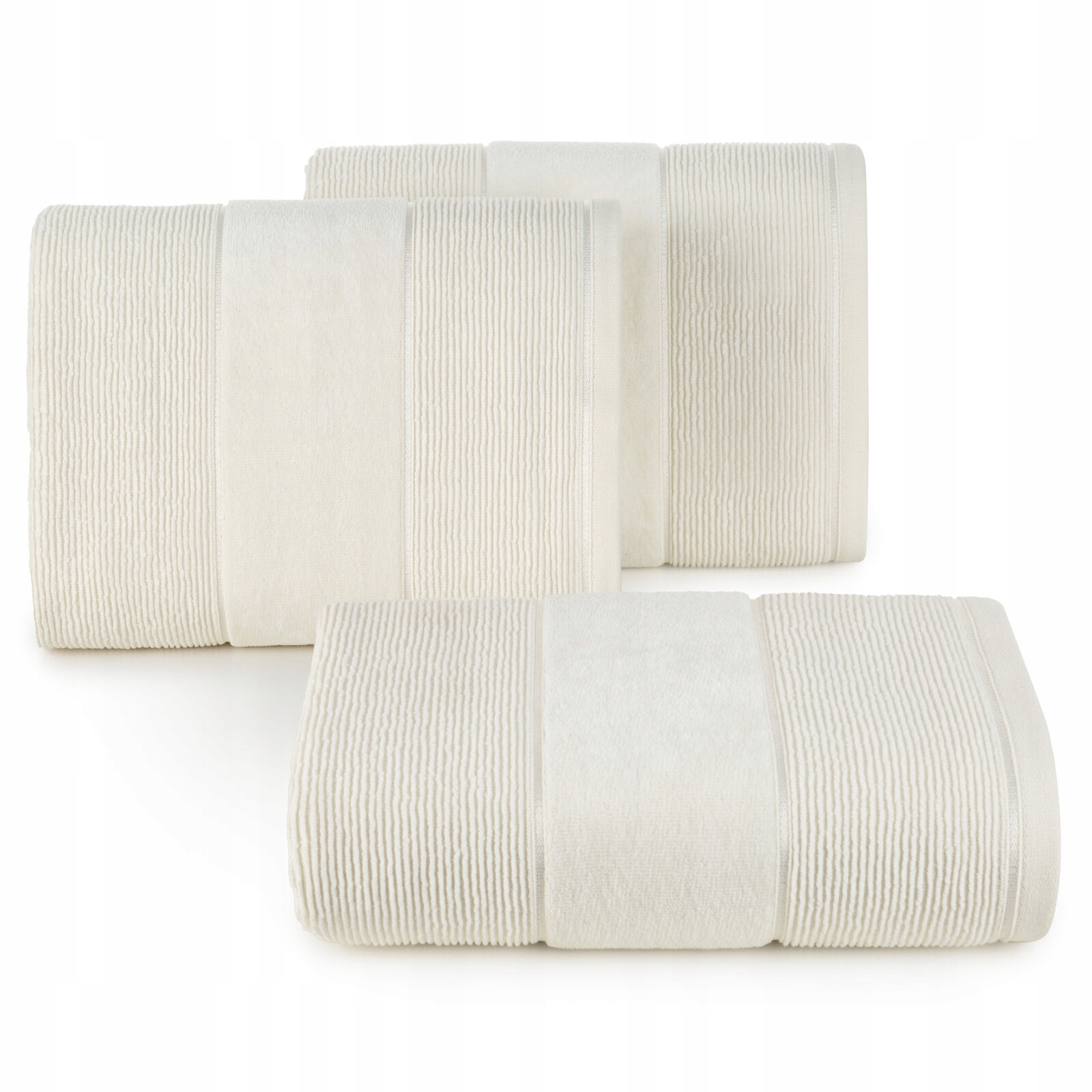 Ręcznik kąpielowy 30x50cm 500 gsm bawełna miękki chłonny kremowy - obrazek 9