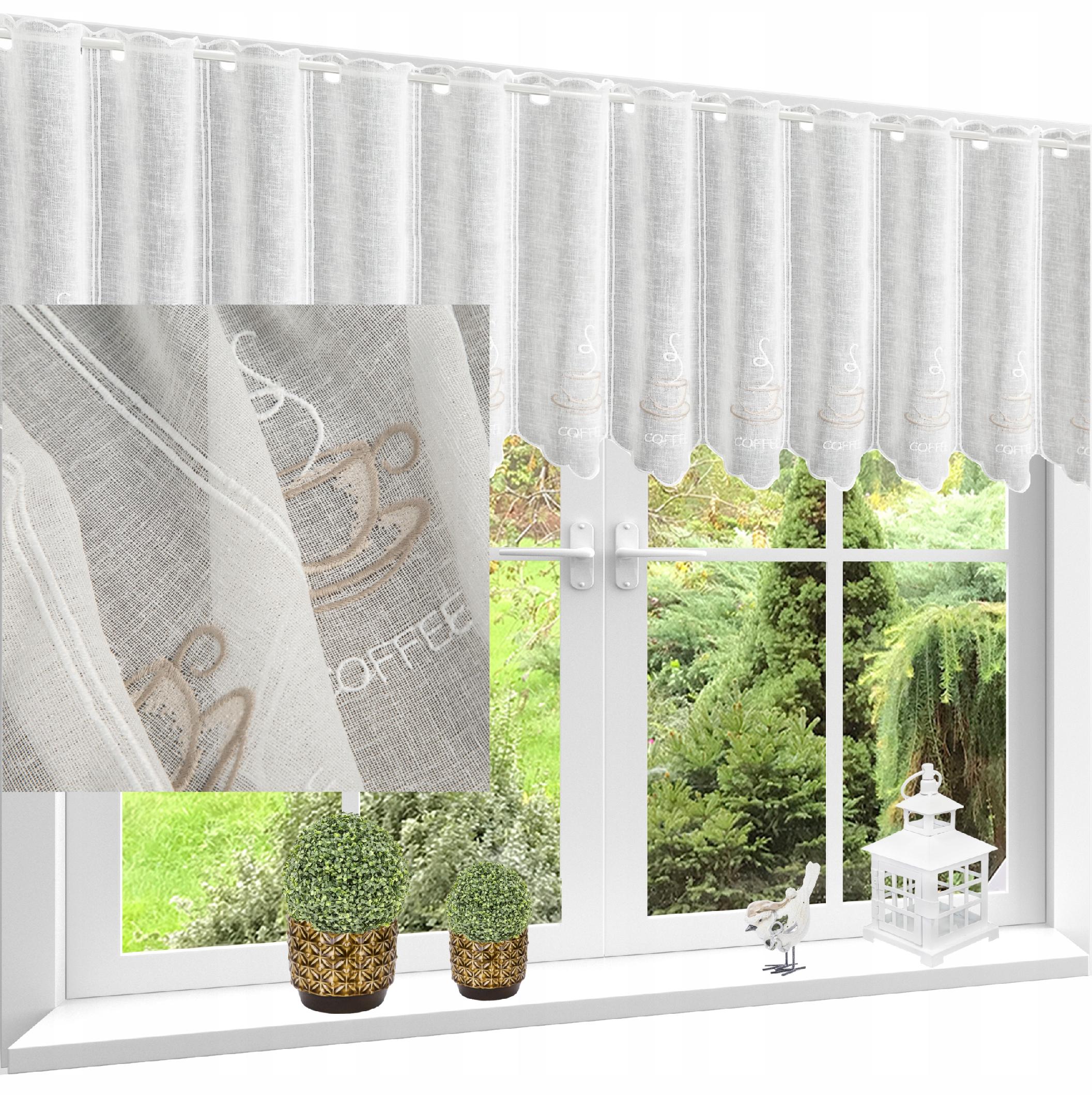 FIRANA DO KUCHNI KOLOR NATURA+BEŻ HAFT WYS 60 CM ZAZDROSTKA - obrazek 10