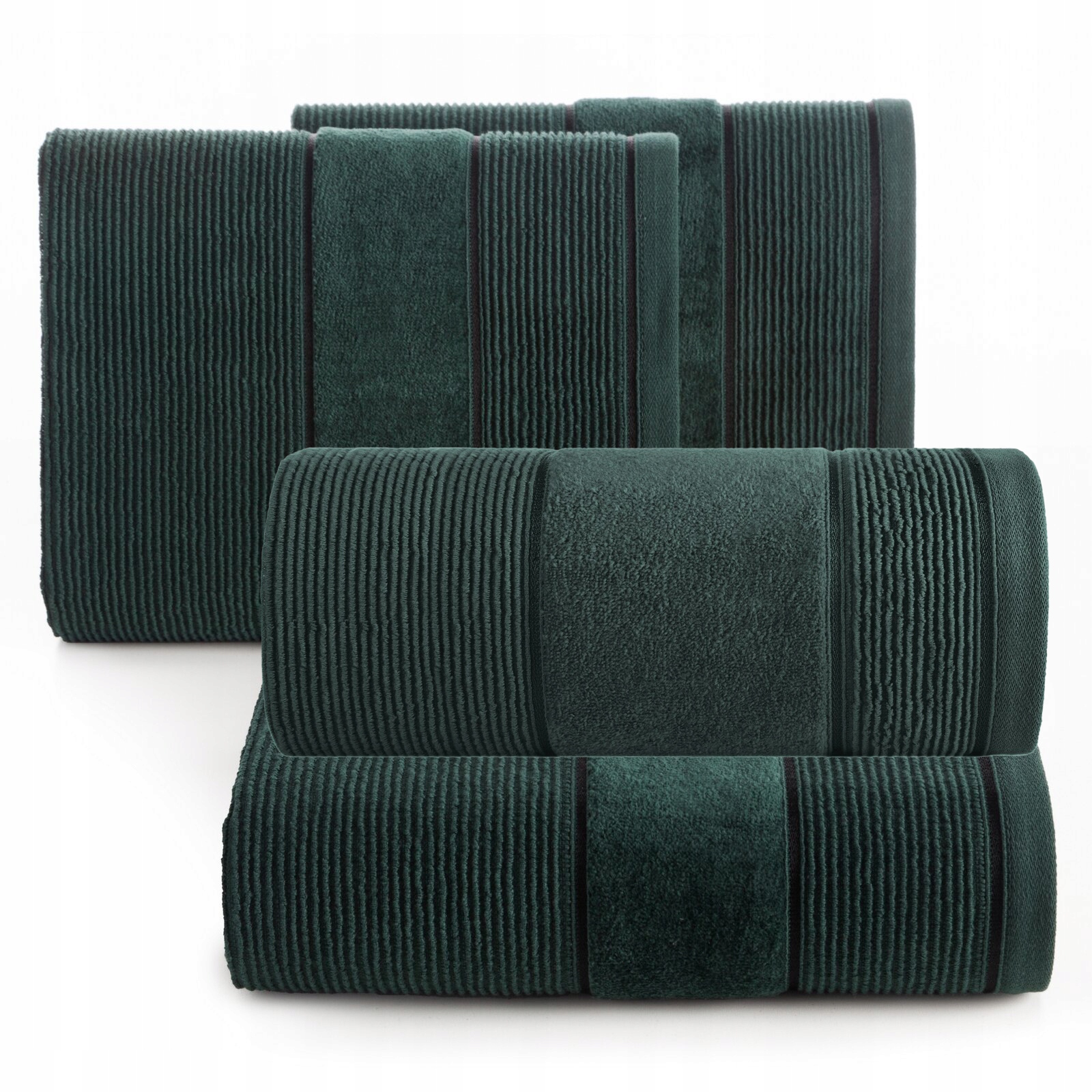 Ręcznik kąpielowy bawełna miękki chłonny c.zielony zestaw 4 szt prezent - obrazek 4