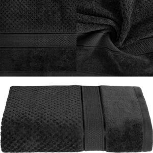 RĘCZNIK Z NATURALNEJ BAWEŁNY 70X140 CZARNY