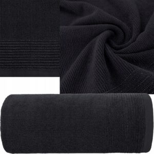 RĘCZNIK KĄPIELOWY BAWEŁNA 50x90 NA PREZENT CZARNY