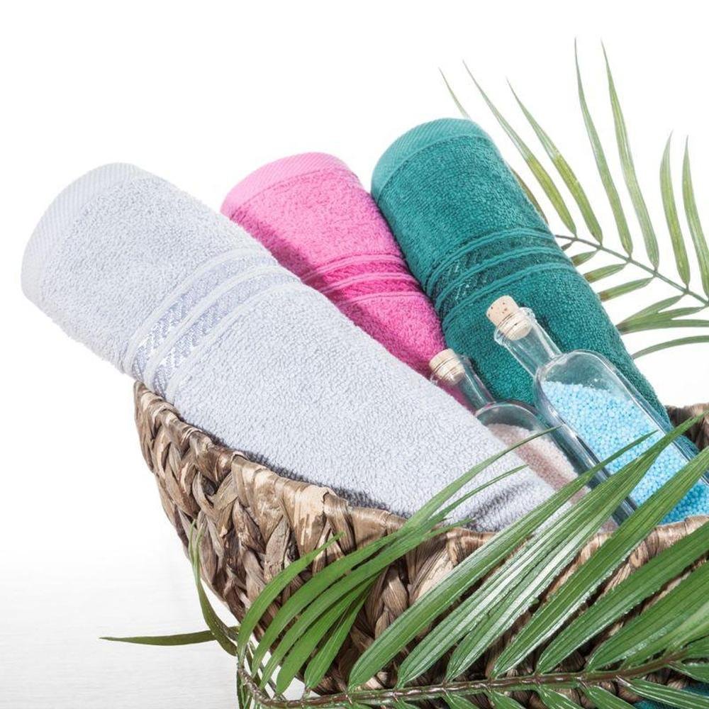 Ręcznik 2 x 30x50cm + 2 x 50x90cm + 2 x 70x140cm 450g bawełna komplet krem - obrazek 15