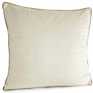 Poszewka dekoracyjna 45X45 kremowa z wypustką welwetowa