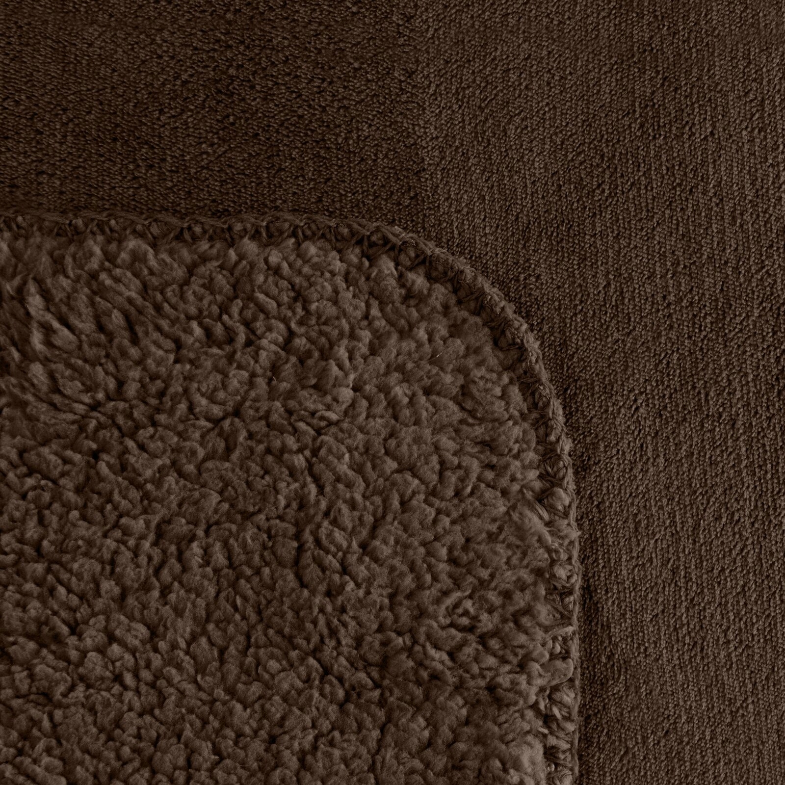 Koc narzuta dwustronny PREMIUM 150 x 200 cm ciemny brąz - obrazek 8