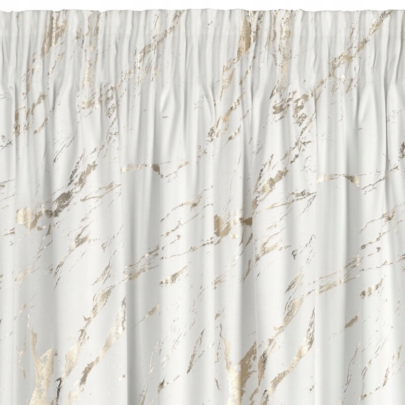 Zasłona Molly biały szampan 140x270 Eurofirany taśma - obrazek 3