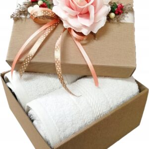 PREZENT ŚLUB RĘCZNIKI 2 SZT PUDEŁKO