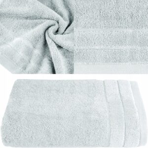 RĘCZNIK Z NATURALNEJ BAWEŁNY 30X50 SREBRNY