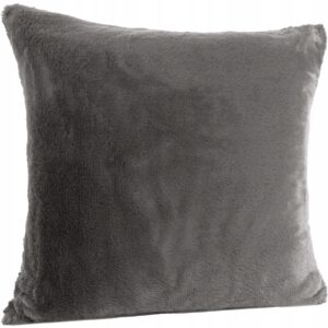 Poszewka dekoracyjna 45 x 45cm futrzana stalowy