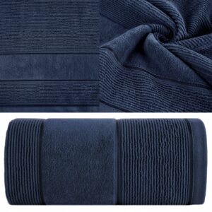 Ręcznik kąpielowy 30x50cm 500 gsm bawełna miękki chłonny granatowy