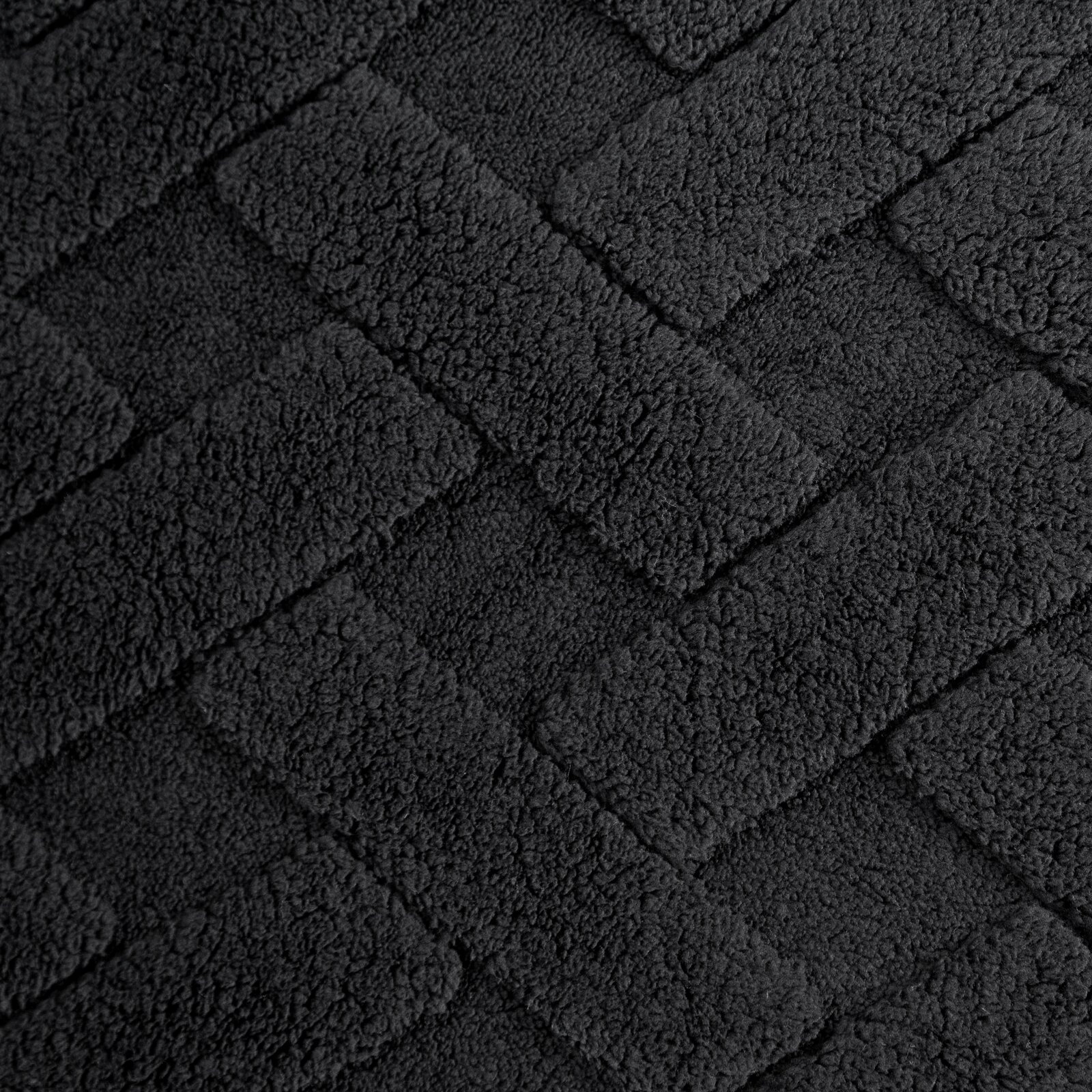 Koc narzuta 70x160 Caro czarny gruby mięciutki puszysty - obrazek 14